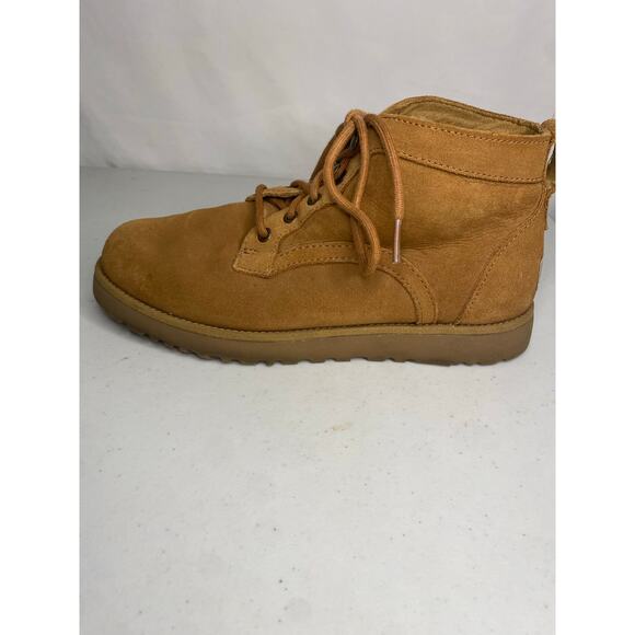 UGG Bethany Chestnut Lace Up Boot Womens Suede Sheepskin Fur Lined Size 7 - Picture 6 of 15